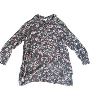 J. Jill Marvelflor Floral Button Down Blouse - Size 1X